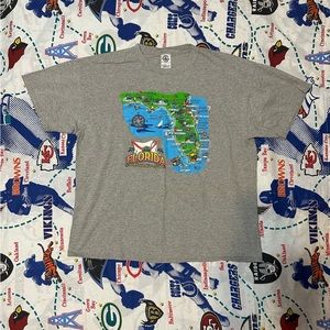 Vintage Delta Pro Weight State of Florida Graphic Heavy T Shirt
